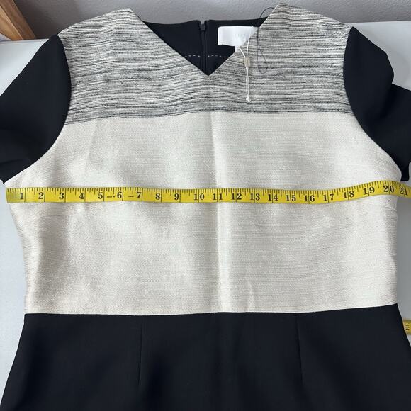BOSS Hugo Boss Dress Womens 14 Dapena V-Neck Colorblock Sheath Career Capsule - Picture 9 of 12
